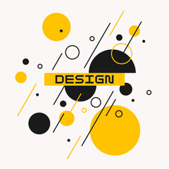 Poster - Composition with geometric shapes. Abstract background for design.