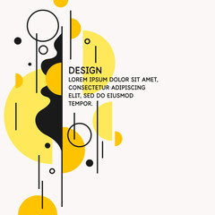 Poster - Trendy abstract background. Composition forms. Modern vector illustration