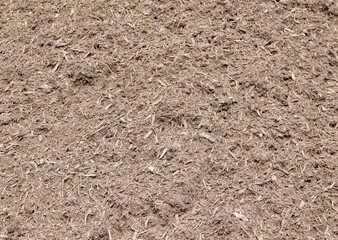 A close view of the pile of soil surface.