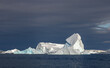 Impressive iceberg with blue ice in Antarctica, scenic landscape in Antarctic Peninsula	