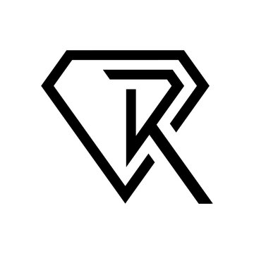 A combination symbol of the letter R and diamond 