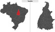 map of Tocantins state of Brazil