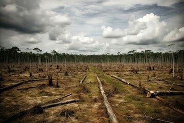 Poster - Deforestation is a major contributor to global warming and the loss of biodiversity. Generative AI