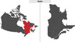 map of Quebec province of Canada