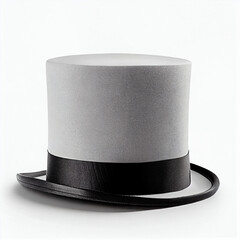 Wall Mural - Male top hat on a white background. Abstract illustration.