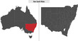 map of New South Wales state of Australia