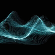Physics Waves, Abstract Illustration. Created Using Generative Al Tools.