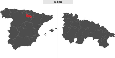 map of La Rioja autonomous community of Spain