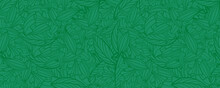 Abstract  Green Leaf Floral Pattern Vector Background Illustration