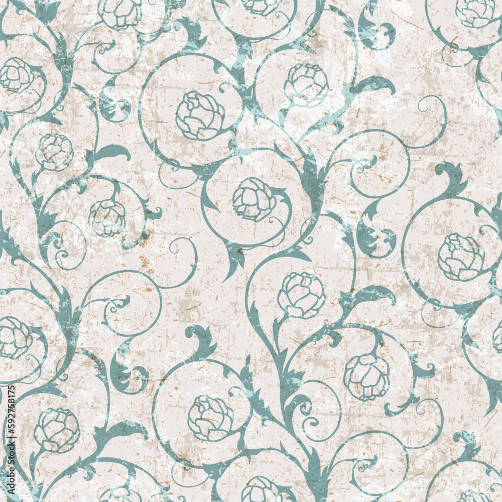 Vector damask seamless pattern background. Classical luxury old ...