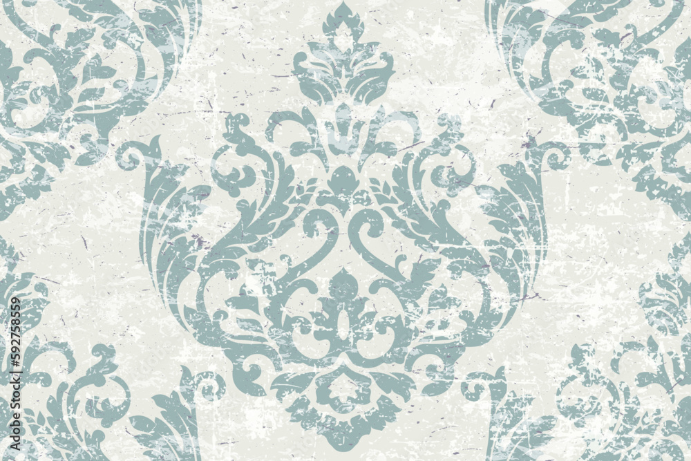 Vector damask seamless pattern background. Classical luxury old ...