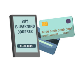 Sticker - Online Education Concept