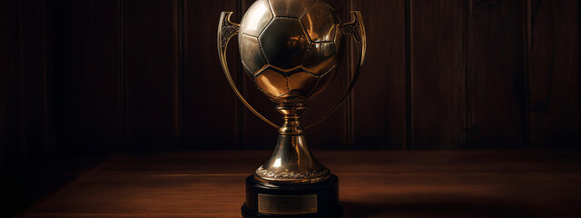 soccer, ball, football, sport, cup, trophy, gold, isolated, award, competition, game, world, goal, globe, prize, white, object, champion, winner, play, achievement, success, symbol, generative ai