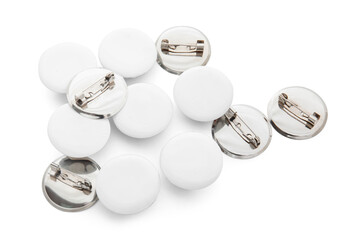 Blank badges isolated on white background