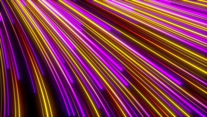 Poster - Glowing speed lines. Computer generated 3d render
