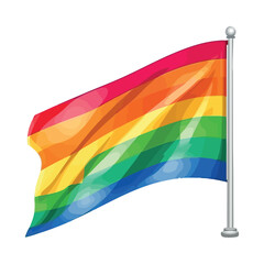 Sticker - Rainbow flag, symbolizing LGBTQ community