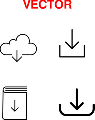 Poster - download icon set vector illustration on white background..eps