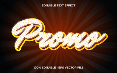 Poster - Promo 3d text effect and editable text, template 3d style use for gold tittle