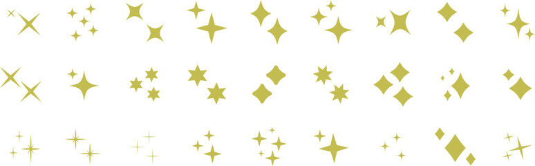 Wall Mural - Stars set icons.Shine icons. Christmas vector symbols isolated.Sparkle star icons.
