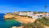 Fototapeta Desenie - Tour tourism in Portugal,  atlantic ocean and beautiful tropical beach- Albufeira,  Algarve- summer beach vacation concept