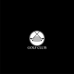 Sticker - Golf club icon isolated on dark background