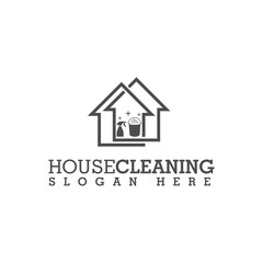 Sticker - House Cleaning service icon isolated on transparent dark background