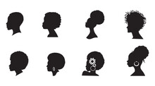 Afro Black Woman Silhouette