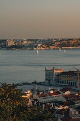 Sticker - Sunset over Saint George's Castle in Lisbon, Portugal