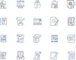 © michael broon - Editing outline icons collection. Edit, Editing, Modify, Enhance, Improve, Revise, Reorganize vector and illustration concept set. Crop, Process, Reshape linear signs