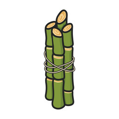 Wall Mural - Stem of sugar cane vector icon.Color vector icon isolated on white background stem of sugar cane .