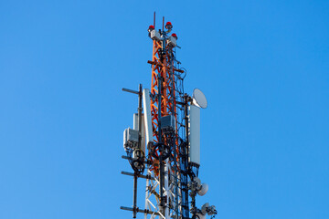Poster - tower with transmitters against the sky