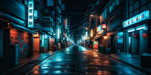 Night Lights, Neon, Torii, City Street, Tokyo Premium Photo,