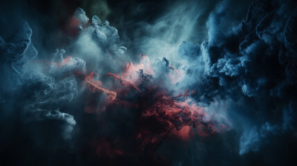 Wall Mural - space and glowing nebula background. ai generated.