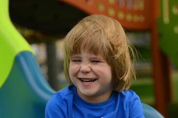 Portrait of a cute 5 year old boy. Children's holidays, kindergarten, preparation for school