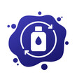 refill water bottle vector icon