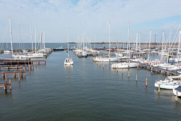 Wall Mural - Harbor from Hindeloopen in Friesland the Netherlands