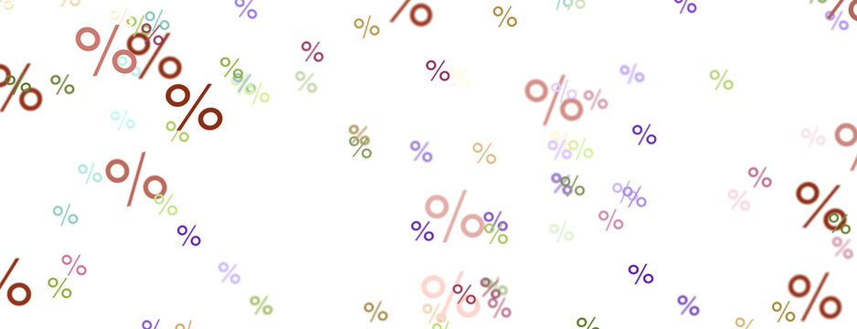 3d Sales icons floating in the air 3D rendering