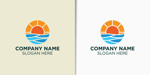 Wall Mural - hotel and travel logo vintage design vector, holidays logo concept