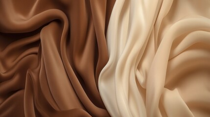  a close up of a brown and beige fabric with a white background.  generative ai