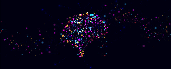 Neural network concept. Connected cells with links. High technology process. Abstract background