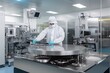 intricate process of wafer fabrication, showcasing the cleanroom environment, advanced equipment - Generative AI