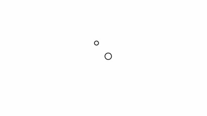 Poster - Animated bw two cells bacteria. Black and white thin line icon 4K video footage for web design. Microbiology isolated monochromatic flat element animation with alpha channel transparency
