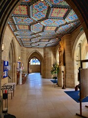 Canvas Print - Vertical shot of the inside of the cathedral