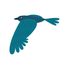 Wall Mural - Blue bird flying design