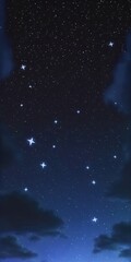 Wall Mural - Stars in the night sky close up. The summer night sky. Generative AI