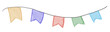 Bandeiras de festa junina aquarela