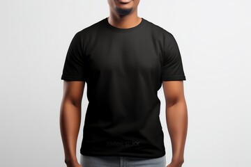 Wall Mural - black t shirt mockup