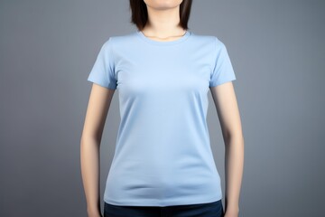 Wall Mural - soft blue women t shirt