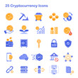 25 Cryptocurrency icons