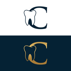 Poster - Initial Logo Dental